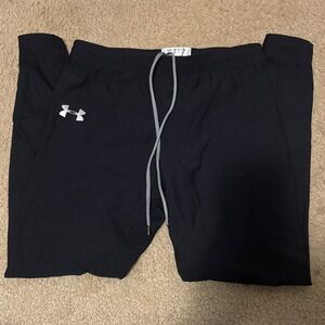 Under Armour Black Sweatpants with Gray Drawstring